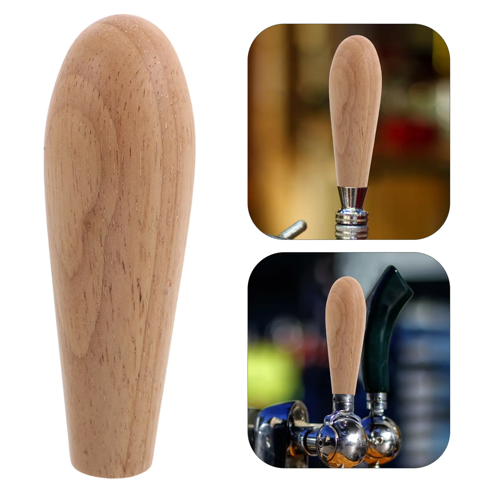 Rustic Wooden Beer Tap Replacement Classic Faucet Keg Dispenser Solid Wood For Home Brewing Bars Pubs Breweries