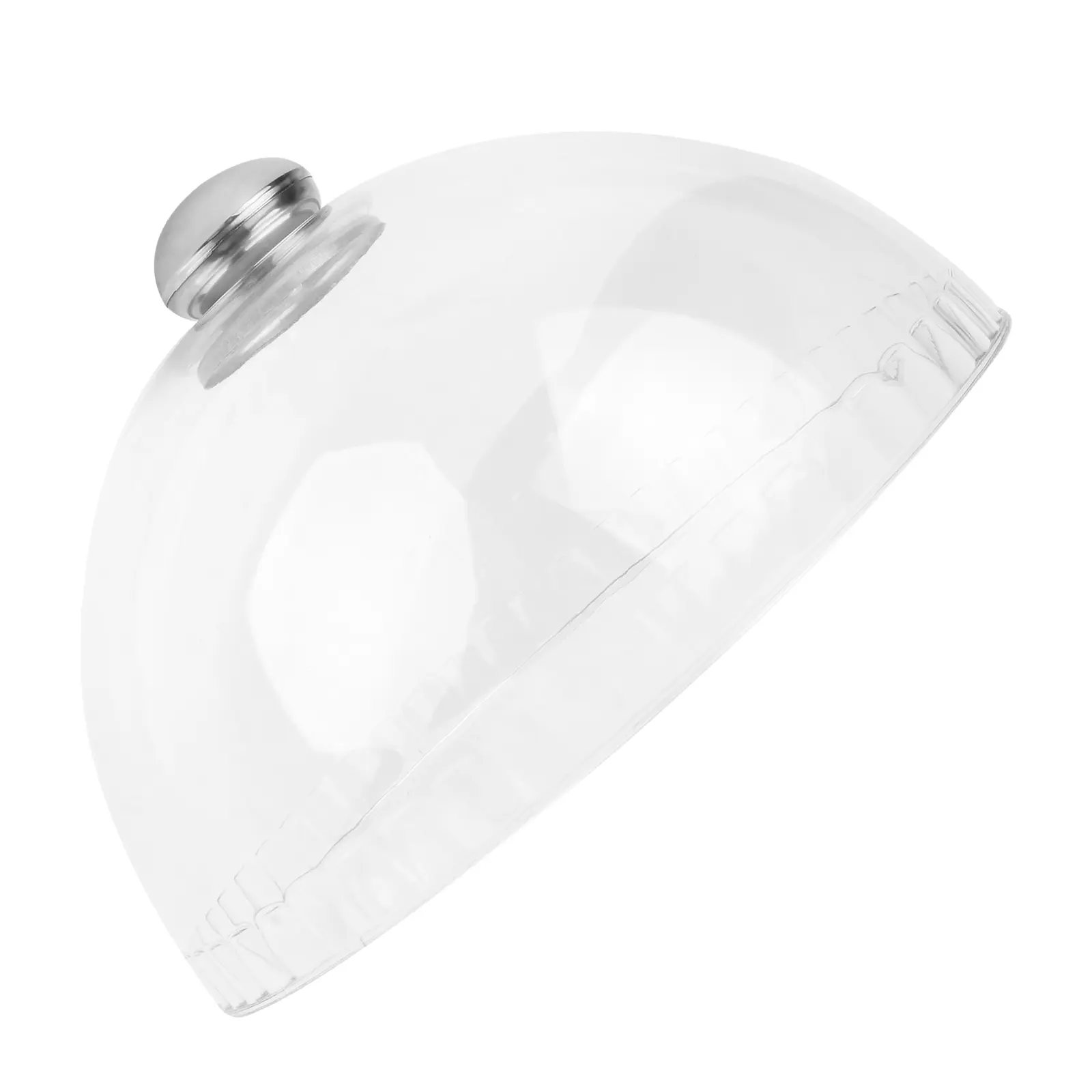 Food Lids Cake Dish Cover Plate Dome Clear Micro-wave Oven Cloche Stainless Steel Serving Covers