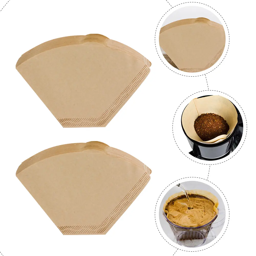 80pcs Thickened Coffee Filter Paper Hand Drip 2-4 Persons Disposable Safe Premium Material Tear Resistant Kitchen Bar Use