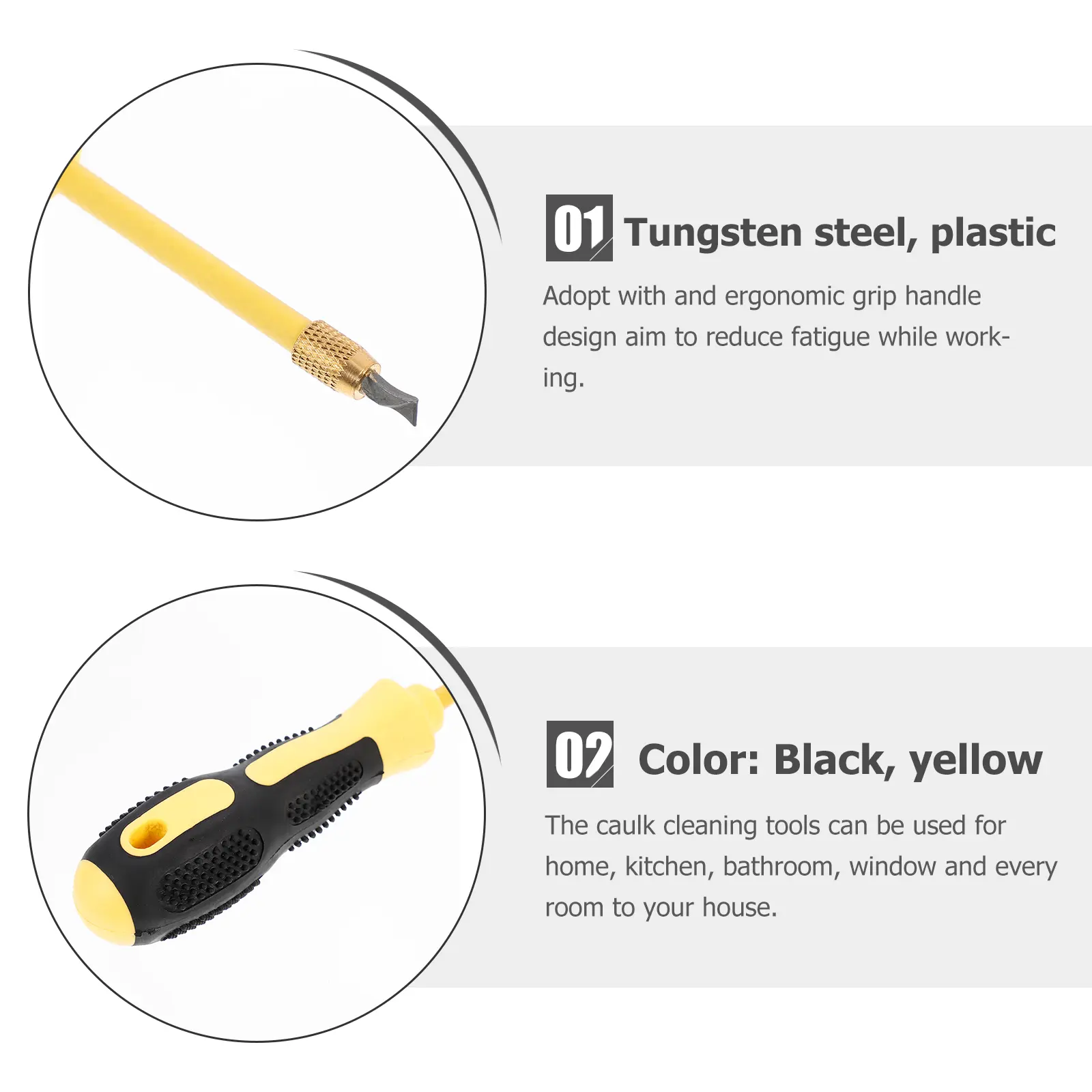 Durable Tile Seam Cleaner Grout Removing Tool Ergonomic Grip Lightweight Portable Useful Caulk Scraper For Corners Cracks Areas