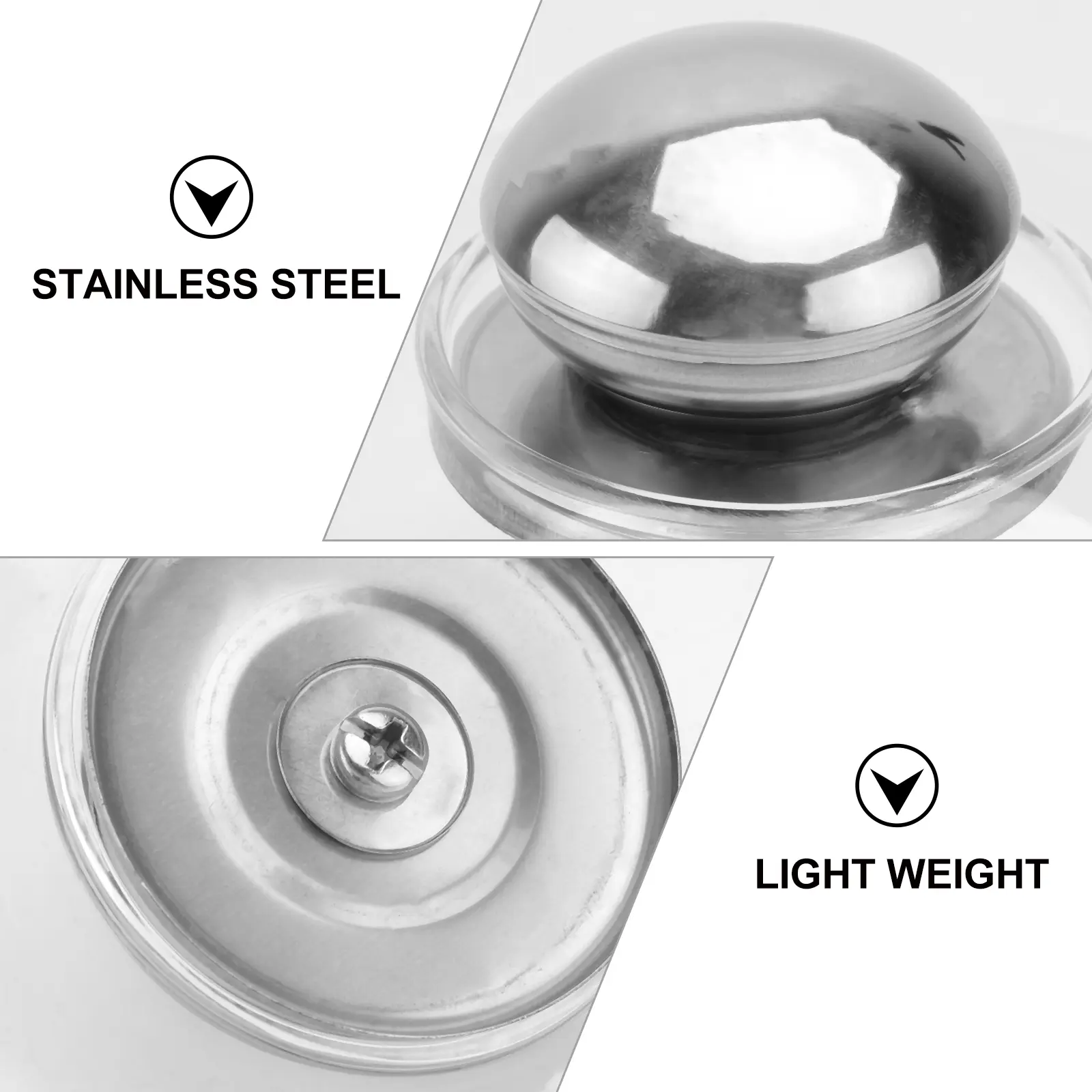Food Lids Cake Dish Cover Plate Dome Clear Micro-wave Oven Cloche Stainless Steel Serving Covers