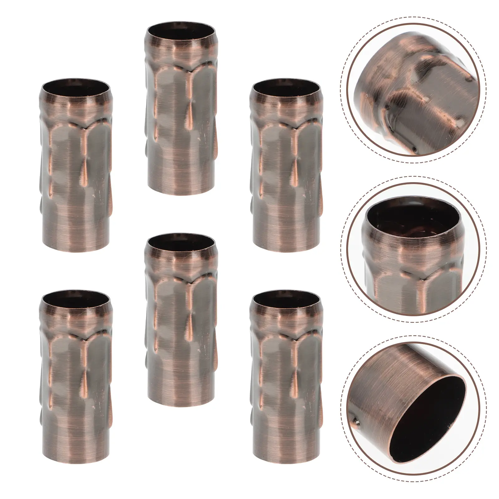 6pcs Tear Pattern Lamp Base Sleeve Thick Lightweight Heat Resistance Ch Parts Lighting Decor Accessories Small Night Light
