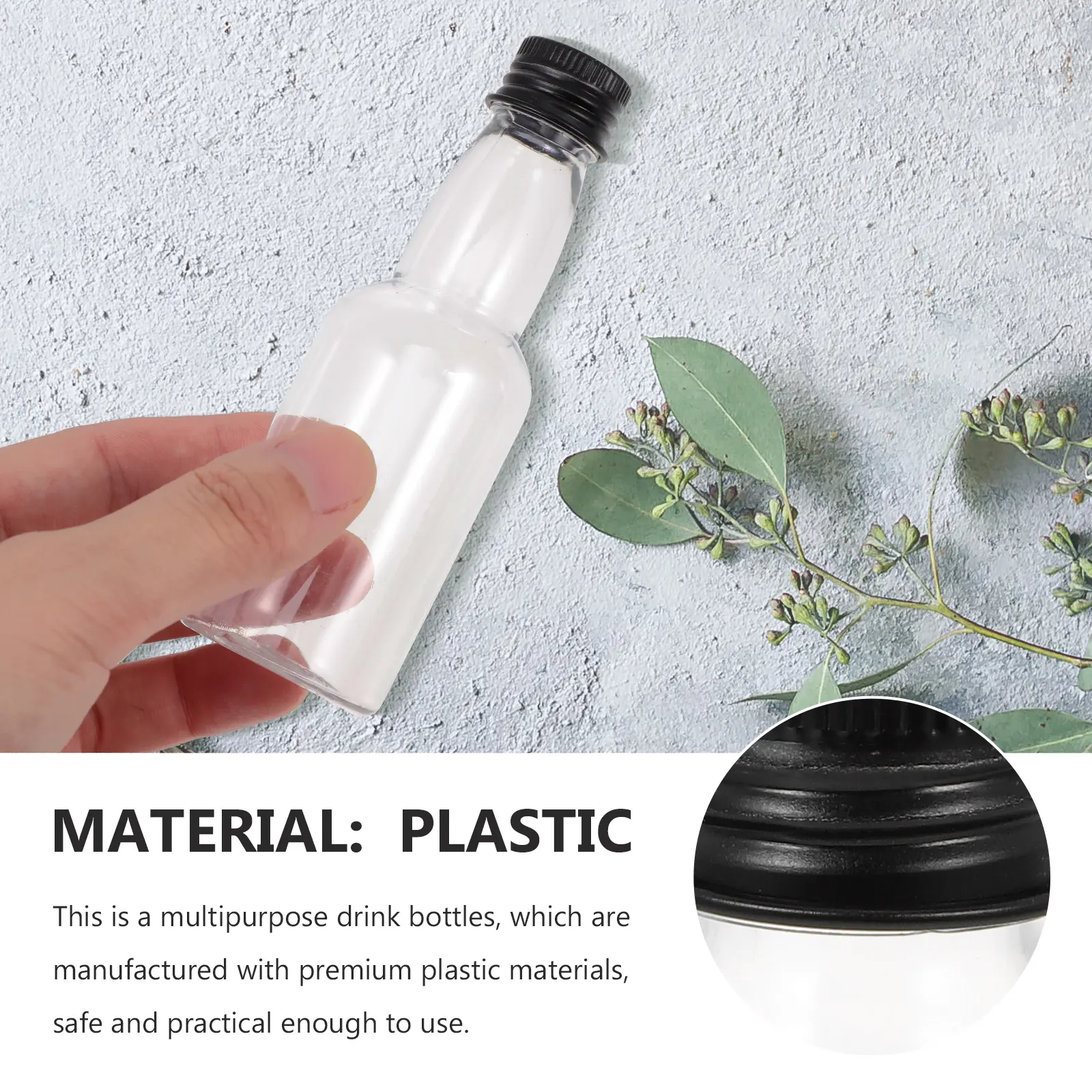 25pcs Condiment Bottle Seasoning Storage Glass Containers Kitchen Spice Juice Drip-Proof Leakproof Lightweight Travel