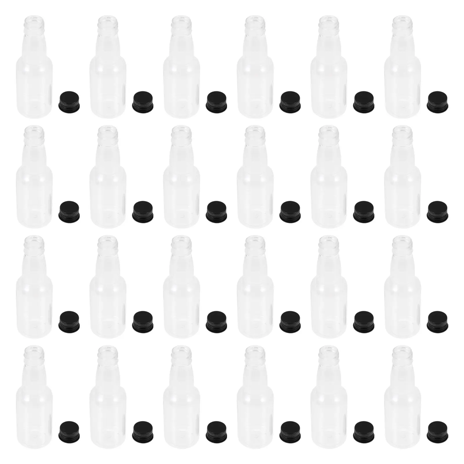 25pcs Condiment Bottle Seasoning Storage Glass Containers Kitchen Spice Juice Drip-Proof Leakproof Lightweight Travel