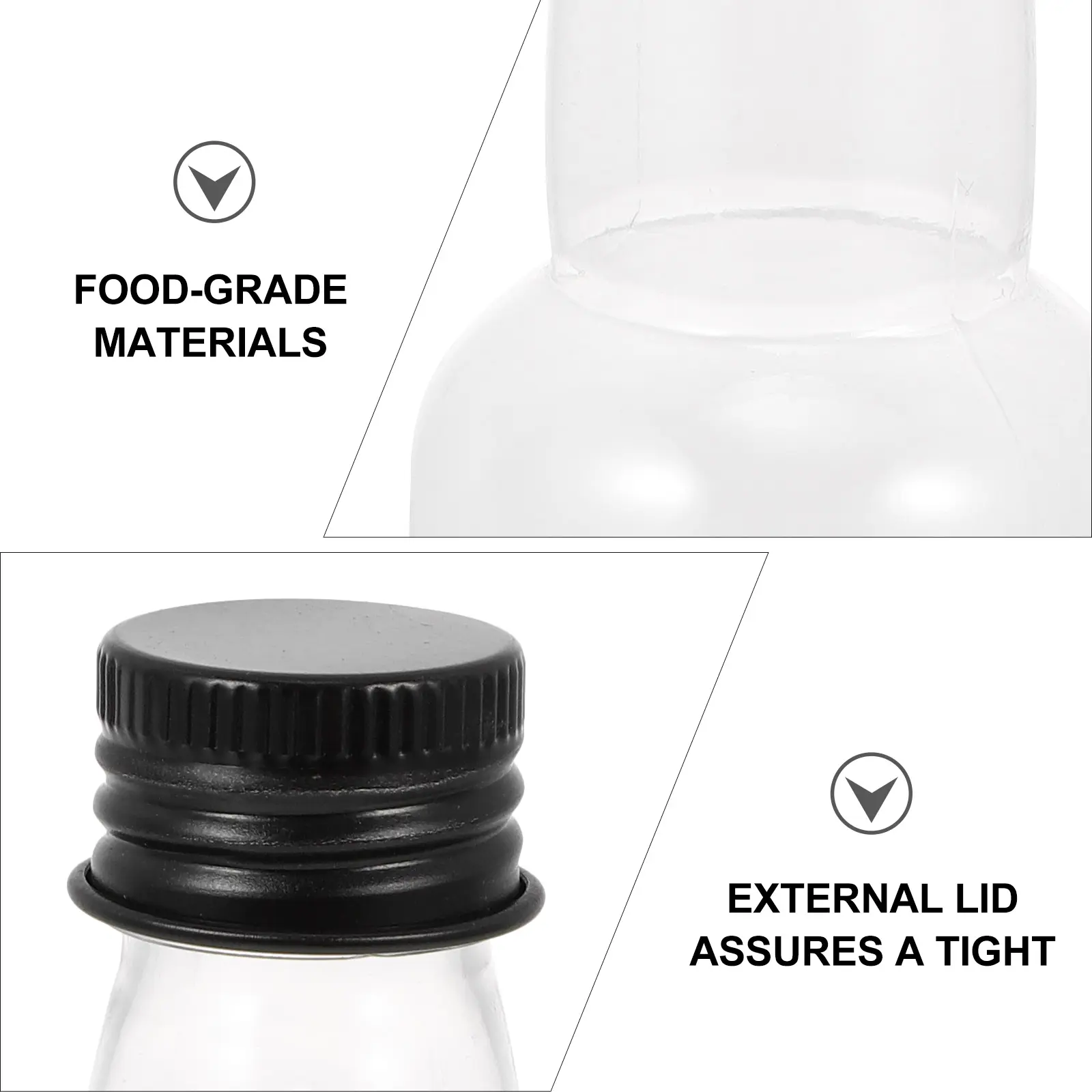 25pcs Condiment Bottle Seasoning Storage Glass Containers Kitchen Spice Juice Drip-Proof Leakproof Lightweight Travel