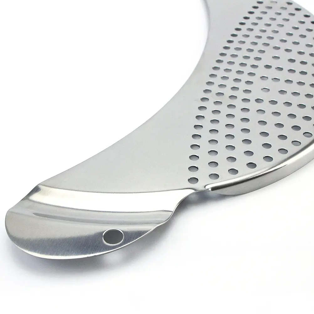 2PCS Pot Strainer Stainless Steel Heavy Duty Large Handle Pan Drainer Corrosion Resistant Kitchen Filter for Rice