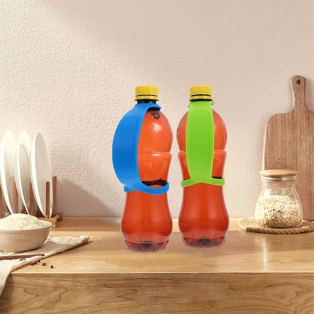 8pcs Silicone Water Bottle Lanyard Elastic Portable Strap Reusable Carrying Grip H Travel Outdoor Kitchen Bar