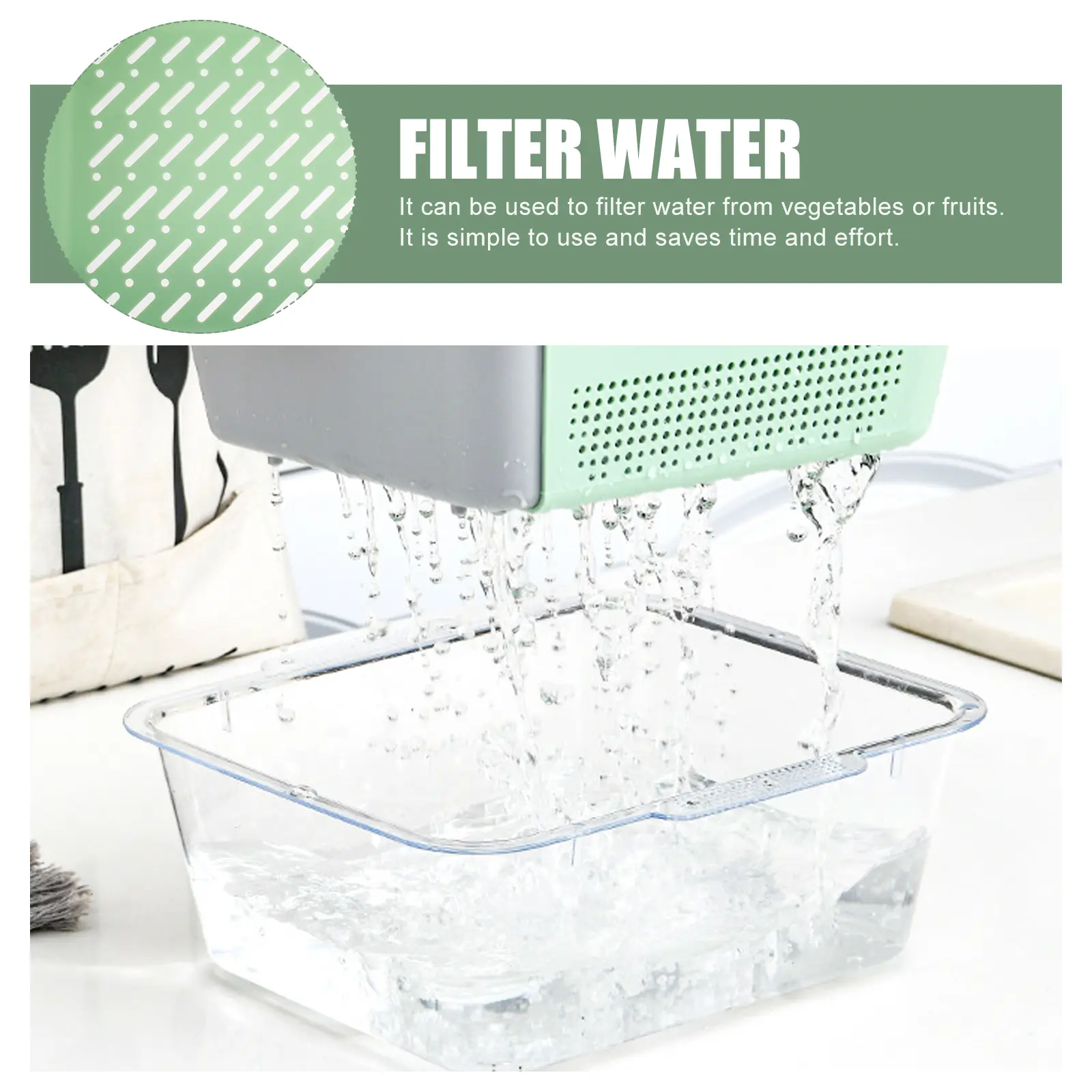 Vegetable Drainer Basket Not Easily Deformed Multi Functional Container Drainage Plastic Multifunctional Fruit Washing Bowl