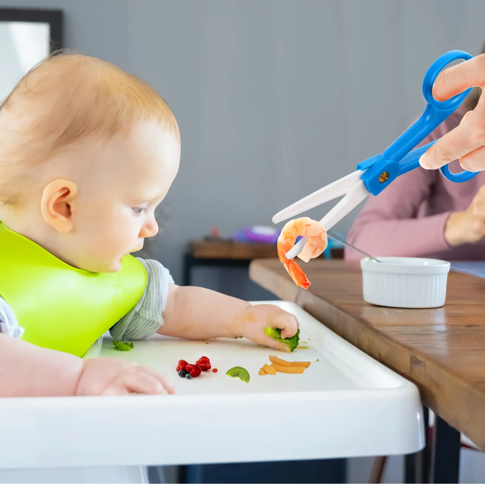 Baby Food Scissors Safe Ergonomic Design Supplementary Food Tool Crushed Noodle Aid Kids Accessories Safety Grinding Kitchen Bar