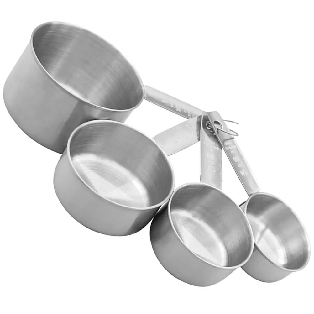 4 Pcs Measuring Spoon Set Small Spoons Kitchen Stainless Metal Cups and Table Measure