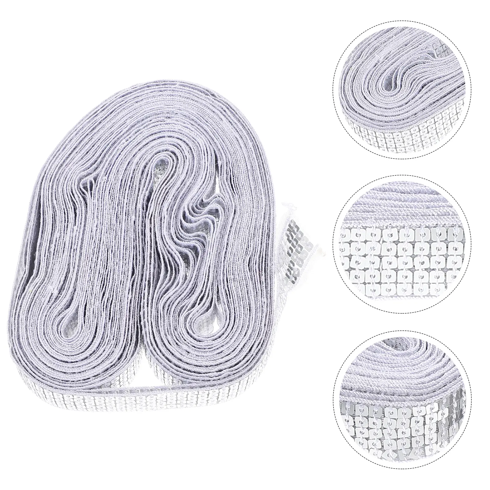 Sequin Lace Trim Decorative Fringe for Dresses Skirts Bags Jeans Hats Shoes Shirts Craft Project Supplies PVC Wear Resistant