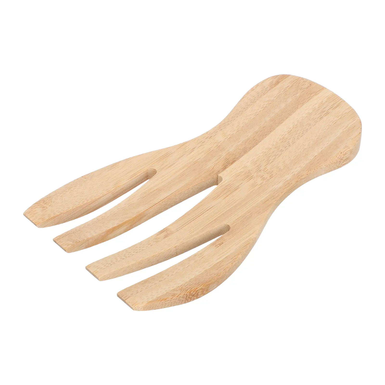 1pc Bamboo Stirrer Salad Hands Kitchen Tools Smooth Edges Creative Design Mixing Utensil for Kitchen Supply Salad