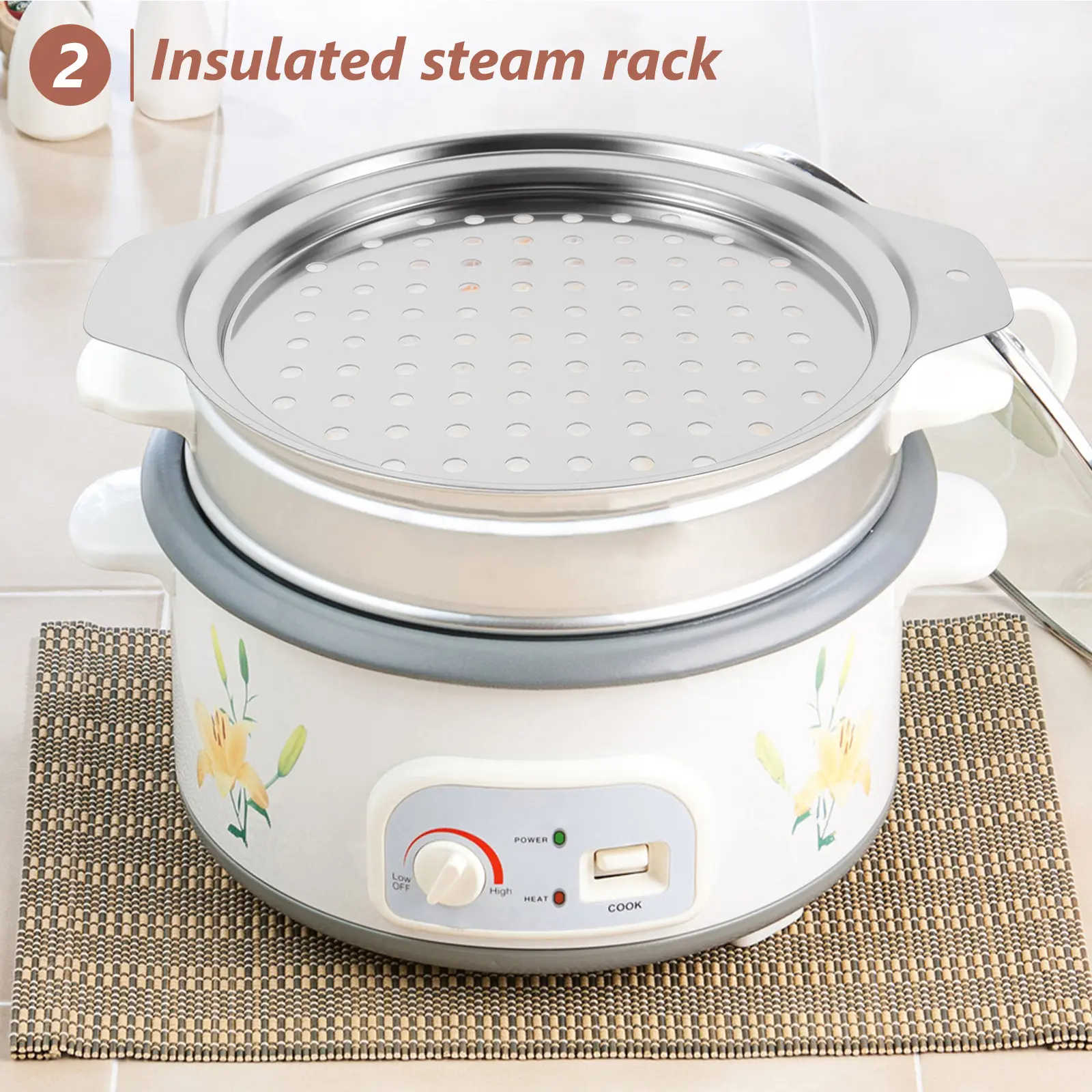 Stainless Steel Steamer Basket Round Shape Spaetzle Maker Lid Pizza Pan H Grill Canning Rack Meat Vegetables Seafood