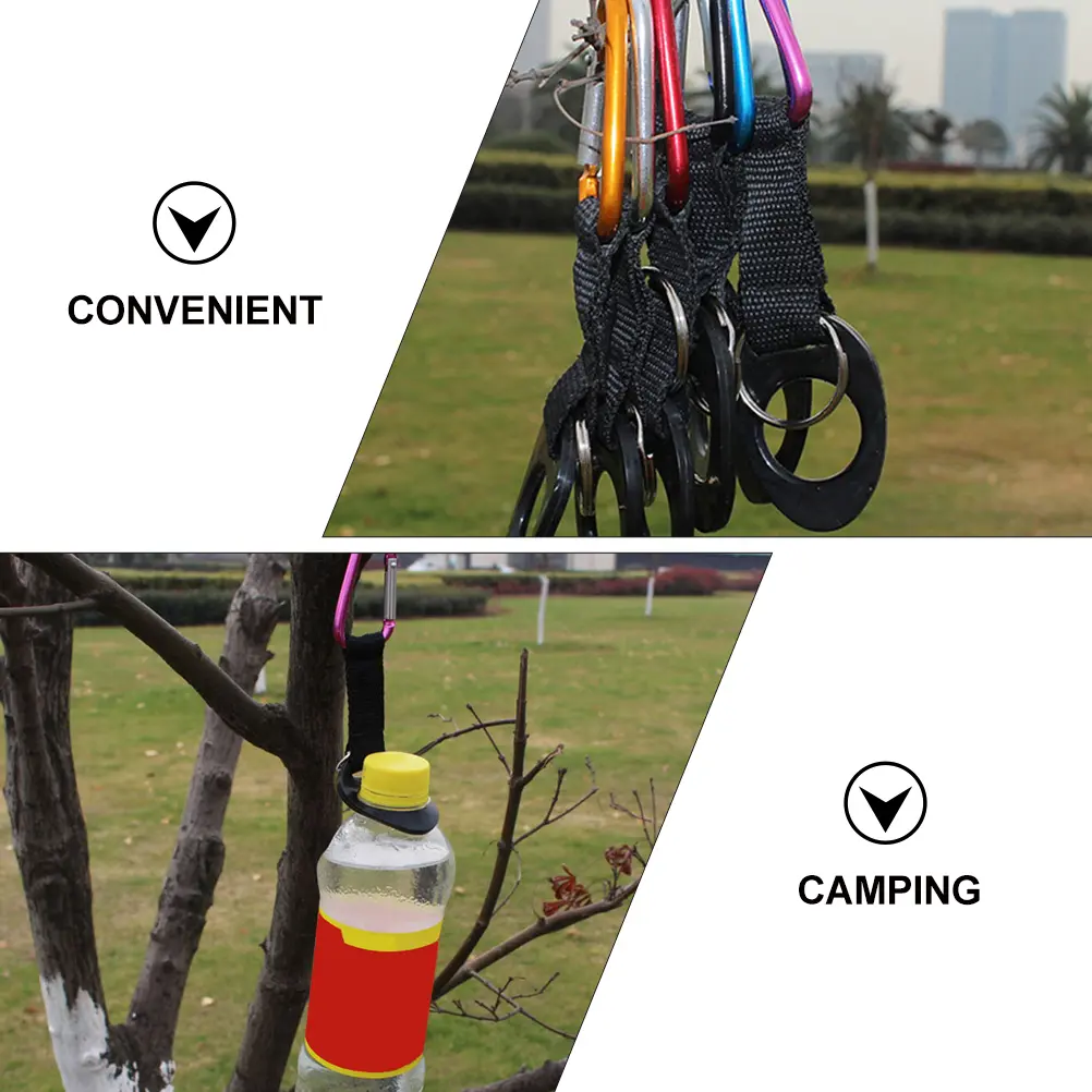 3pcs Water Bottle Buckle Lightweight Practical Small Travel Hooks Outdoor Carabiner Backpack Fishing Hiking Mountaineering