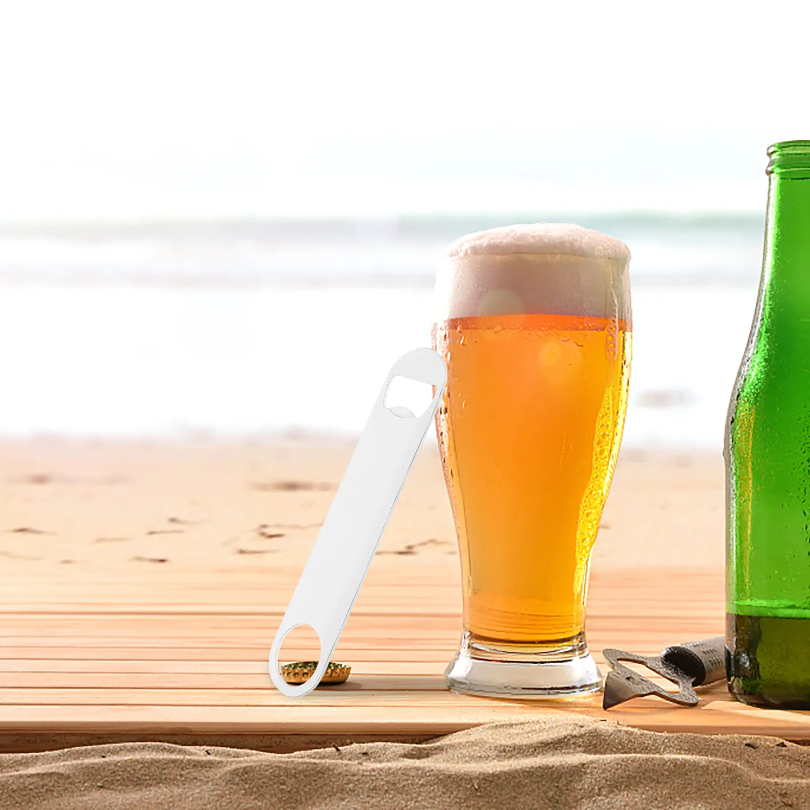 Stainless Steel Bottle Opener 7 Inch Metal Beer Opener Manual Lid Remover DIY Heat Sublimation Custom Design Party Gadget Soda