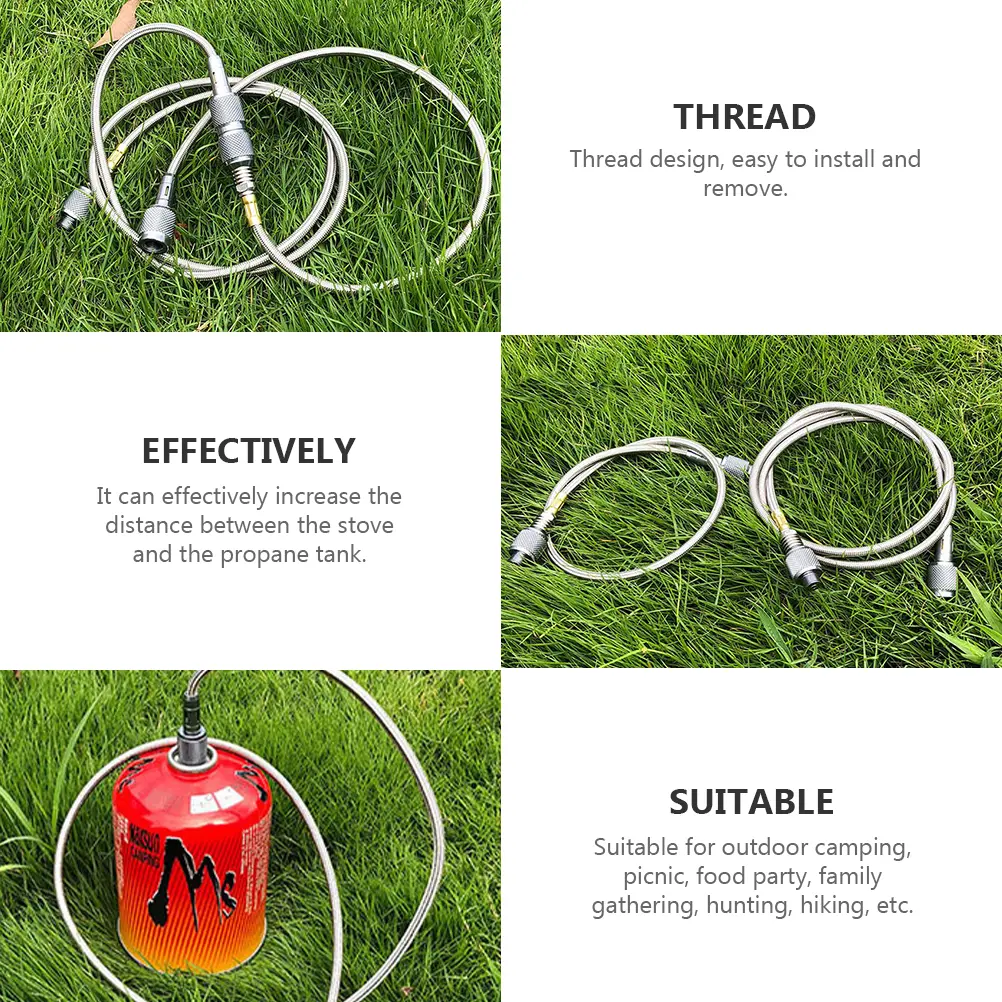 7075 Aluminum Propane Hose High Pressure Gas Stove Extension Tube Camping Supplies Picnic Adapter Outdoor BBQ Kitchen Bar