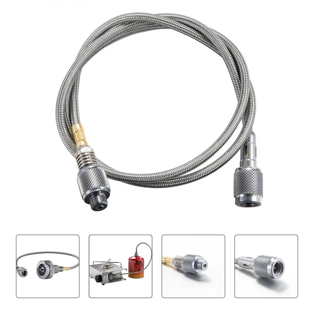 7075 Aluminum Propane Hose High Pressure Gas Stove Extension Tube Camping Supplies Picnic Adapter Outdoor BBQ Kitchen Bar