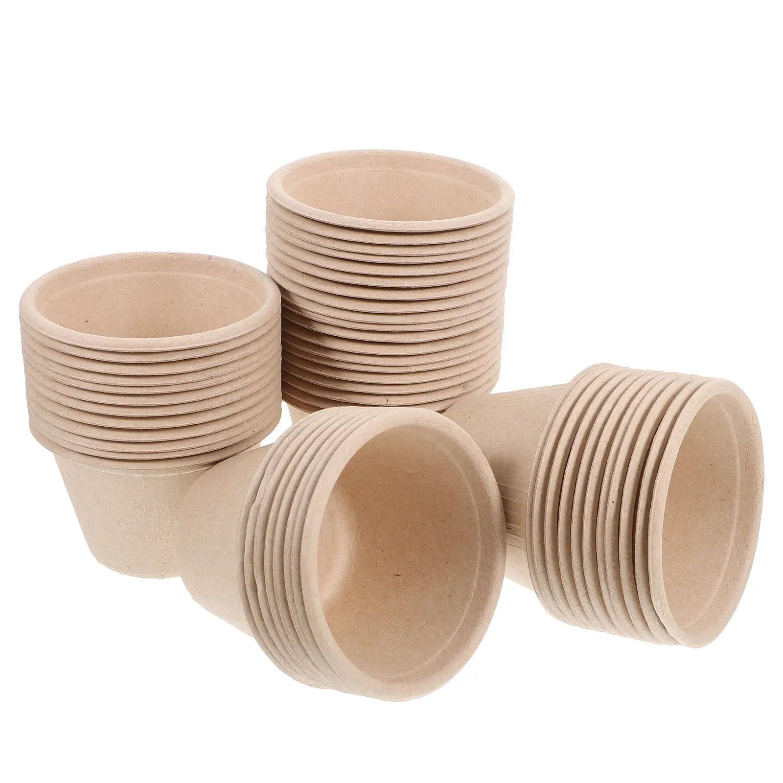 50 Pcs Ice Cup Paper Bowl Disposable Pulp Dessert Bowls Large Capacity Lightweight for Ice Cream Dessert Fruit Party Outdoor