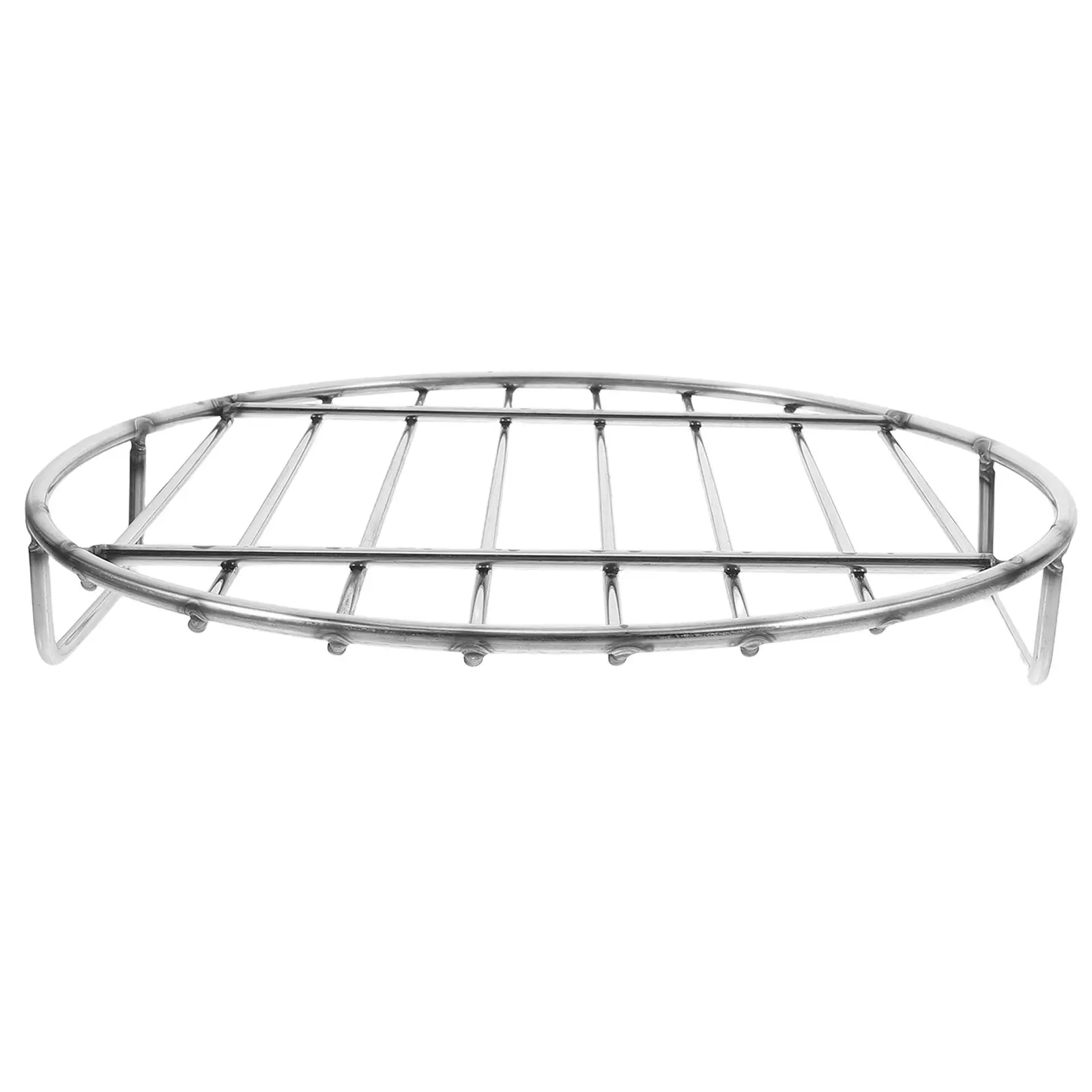 Stainless Steel BBQ Grate Fire Pit Round Grill Durable Handle Easy Clean Multi Functional Steaming Rack Pot Stand for Chicken