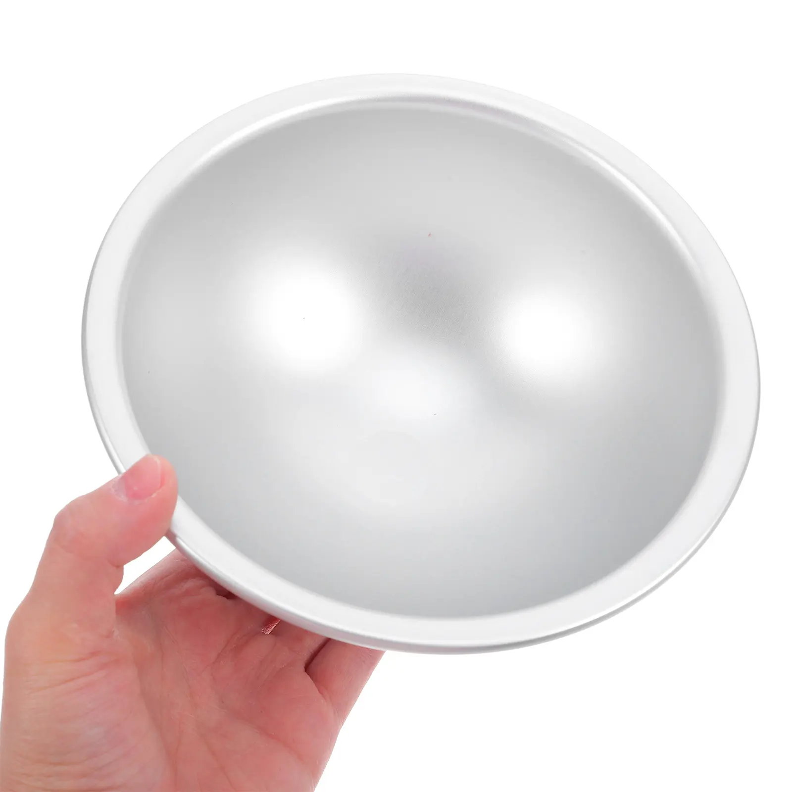 Hemisphere Cake Mold Aluminum Alloy Nonstick Baking Pan Dome Semicircle Cake Tin Round Cupcake Mold For Home Kitchen Silver