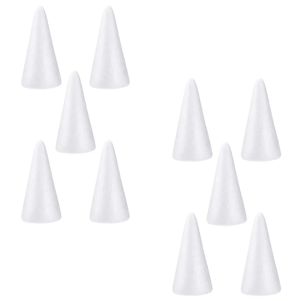 20 Pcs Christmas Tree Decoration Set Cone Ornament Cones for DIY Arts and Crafts Kids Manual Material Foam Child