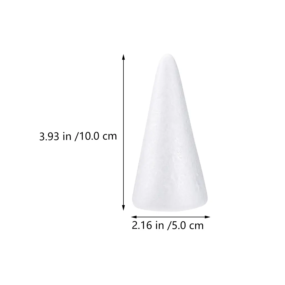 20 Pcs Christmas Tree Decoration Set Cone Ornament Cones for DIY Arts and Crafts Kids Manual Material Foam Child