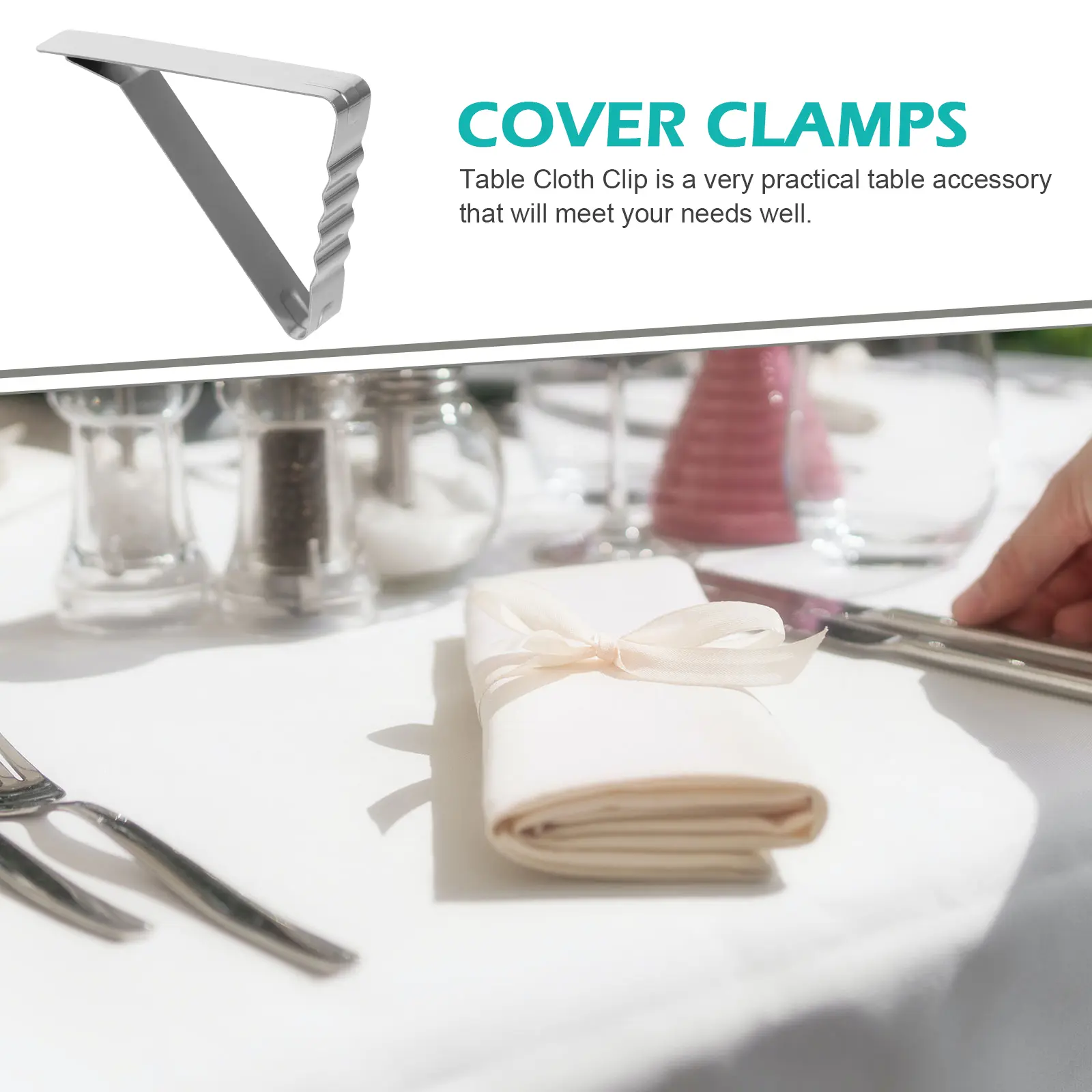 24pcs Tablecloth Clips Triangle Windproof Stainless Steel Table Cloth Fixing Clips For Outdoor Picnic Tables Rustproof