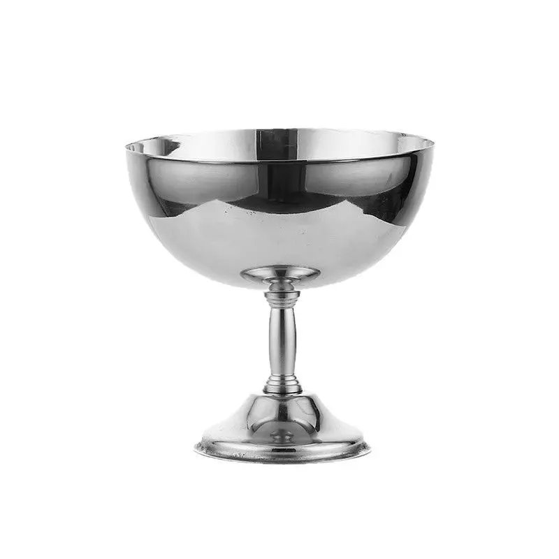 Stainless Steel Ice Cream Cup Dessert 10Cm Salad Pudding Serving Bowl Elegant Design Easy Clean Nonstick Restaurant