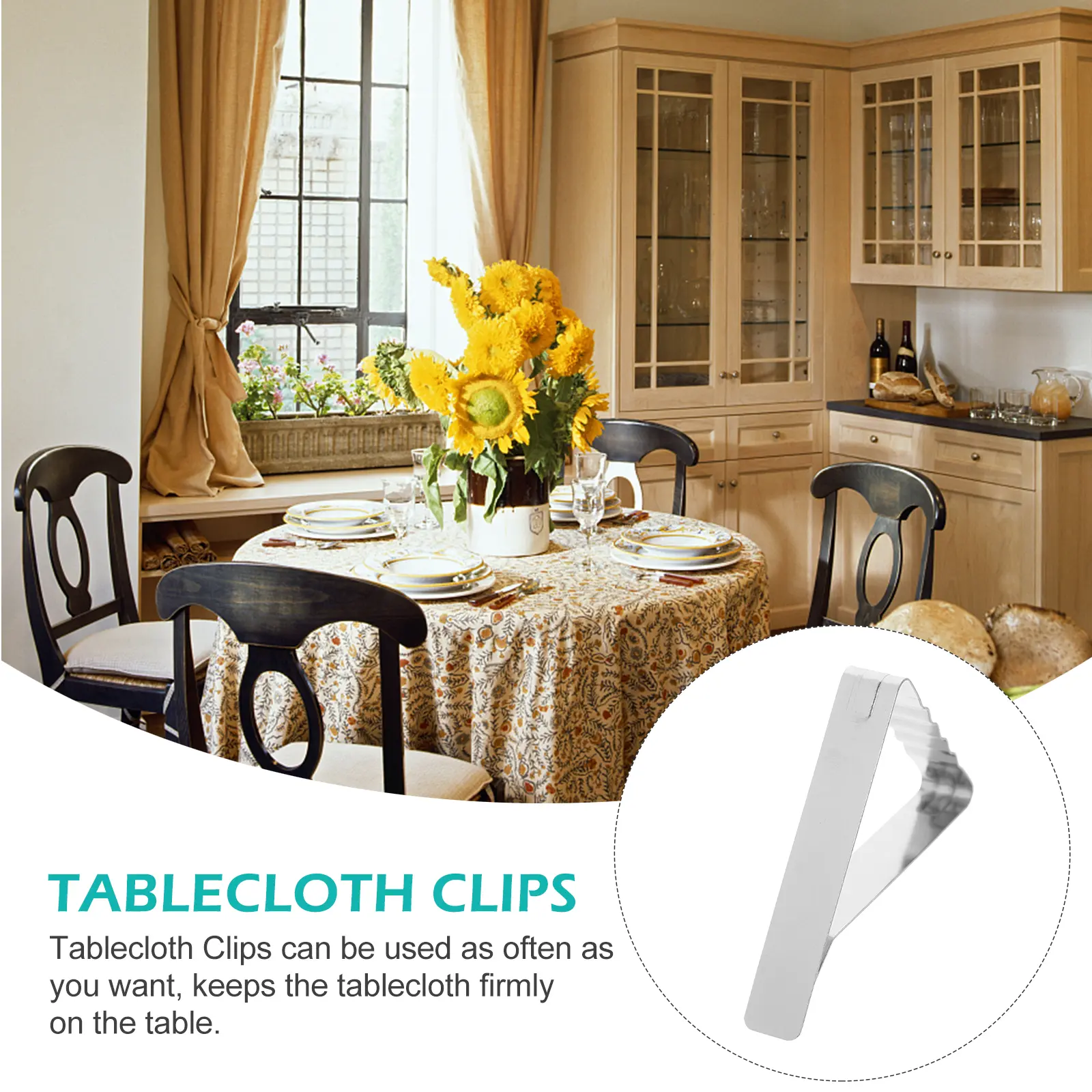 24pcs Tablecloth Clips Triangle Windproof Stainless Steel Table Cloth Fixing Clips For Outdoor Picnic Tables Rustproof