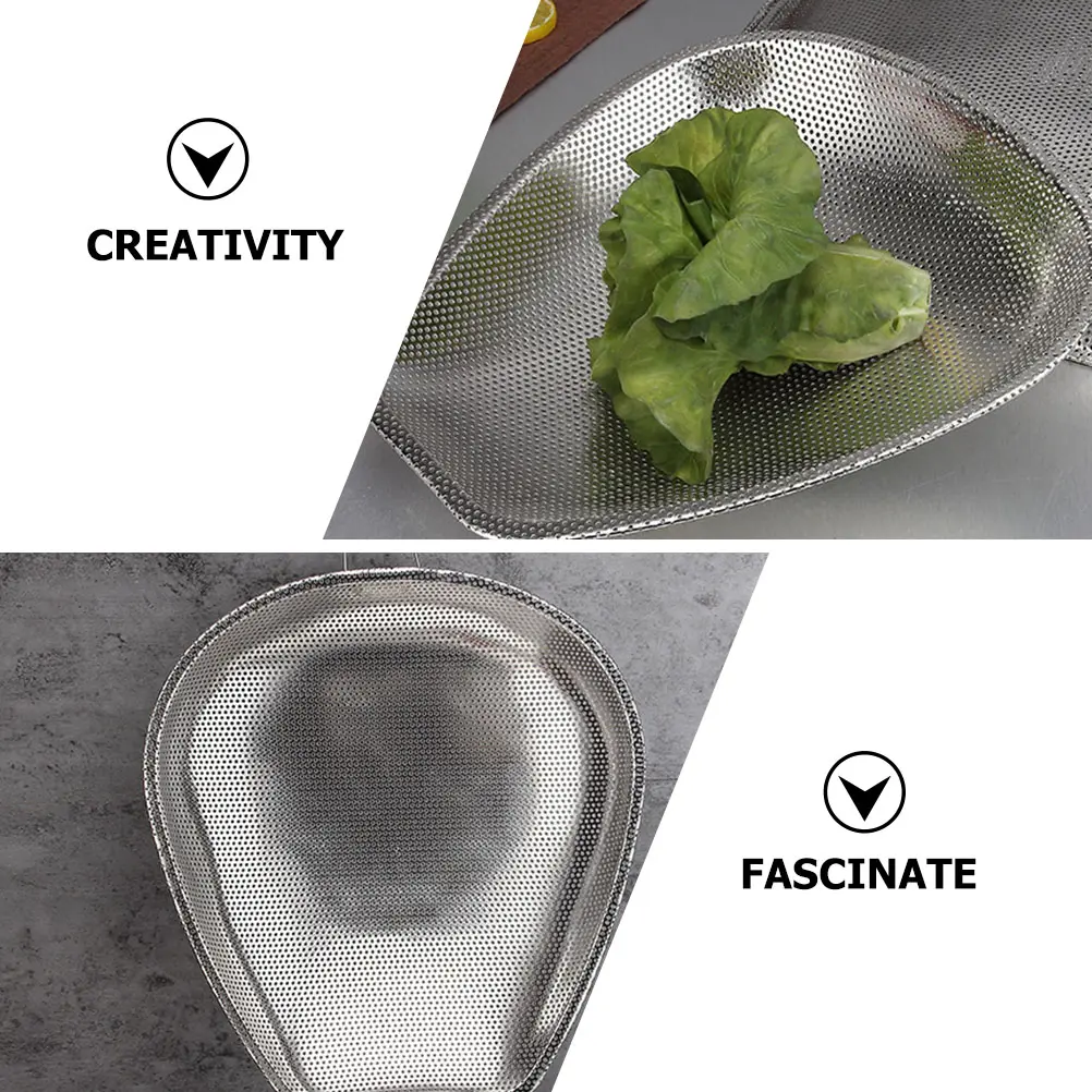 Stainless Steel Vegetable Cleaning Fruits Draining Kitchen Drain Sieve No Smell Long Lasting Multi Purpose Stainless