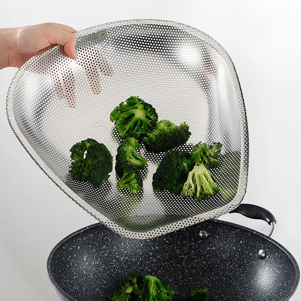 Stainless Steel Vegetable Cleaning Fruits Draining Kitchen Drain Sieve No Smell Long Lasting Multi Purpose Stainless