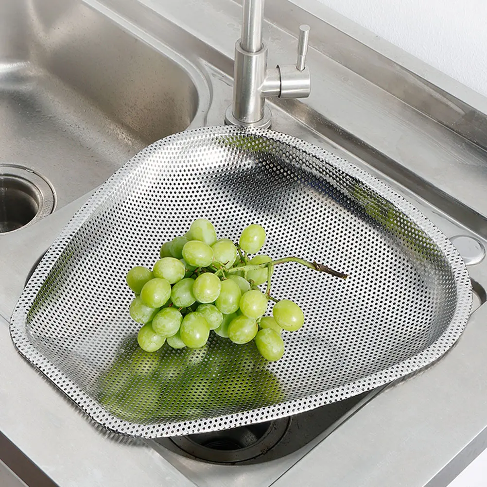 Stainless Steel Vegetable Cleaning Fruits Draining Kitchen Drain Sieve No Smell Long Lasting Multi Purpose Stainless
