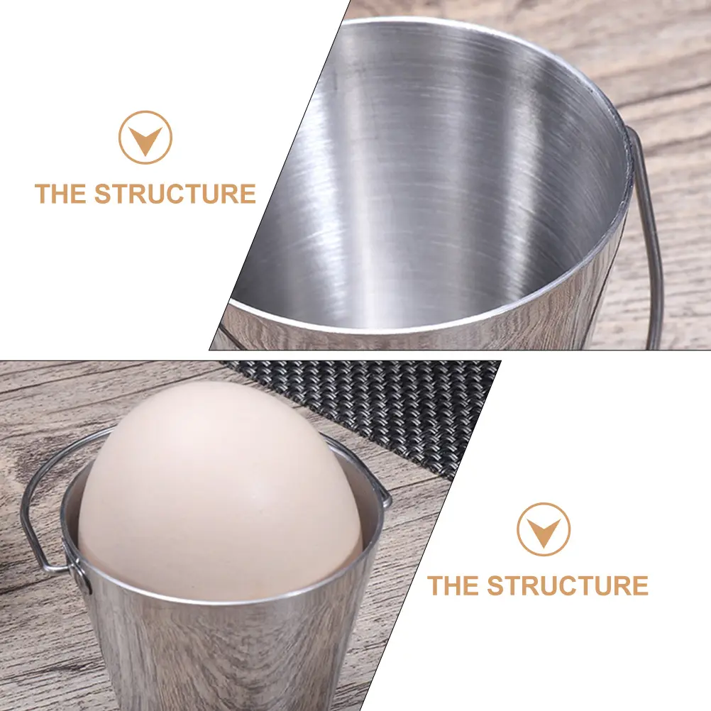 Stainless Steel Bucket Cup Household Boiled Egg Holder Single Container Breakfast Stand Kitchen Egg Rack Storage For Eggs Duck