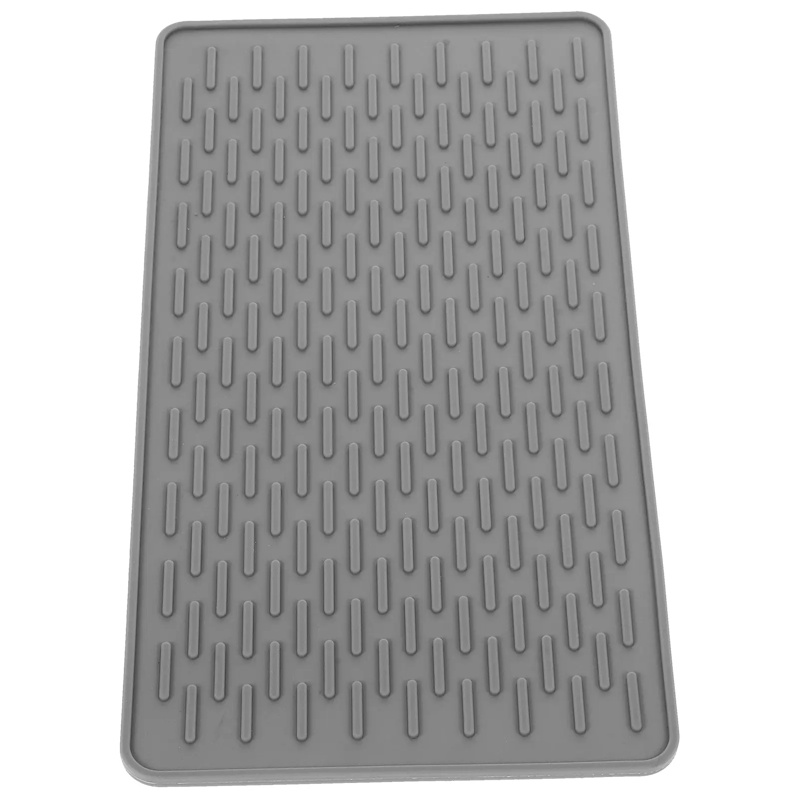 Silicone Heat Resistant Placemat Eco-Friendly Skidproof Fireproof Tableware Mat For Home Kitchen Office (Grey)