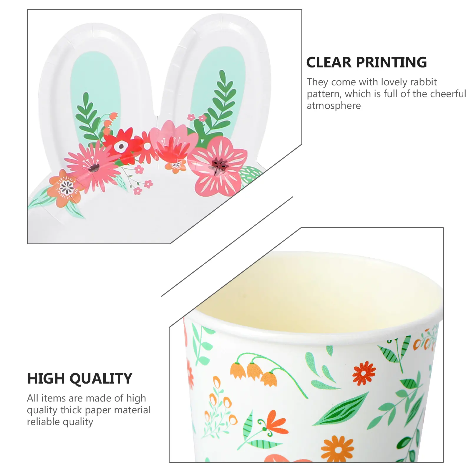 1 Set Tableware Set Eco-Friendly Cardboard Cutlery Durable Birthday Pool Party Supplies Plates Cups Paper Plates Outdoor Picnic