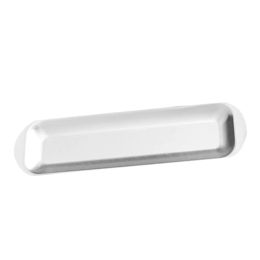 Stainless Steel Rectangular Tray Thick Material Silver Color Flat Bottom Sushi Serving Dish Food Safe Commercial Use Household