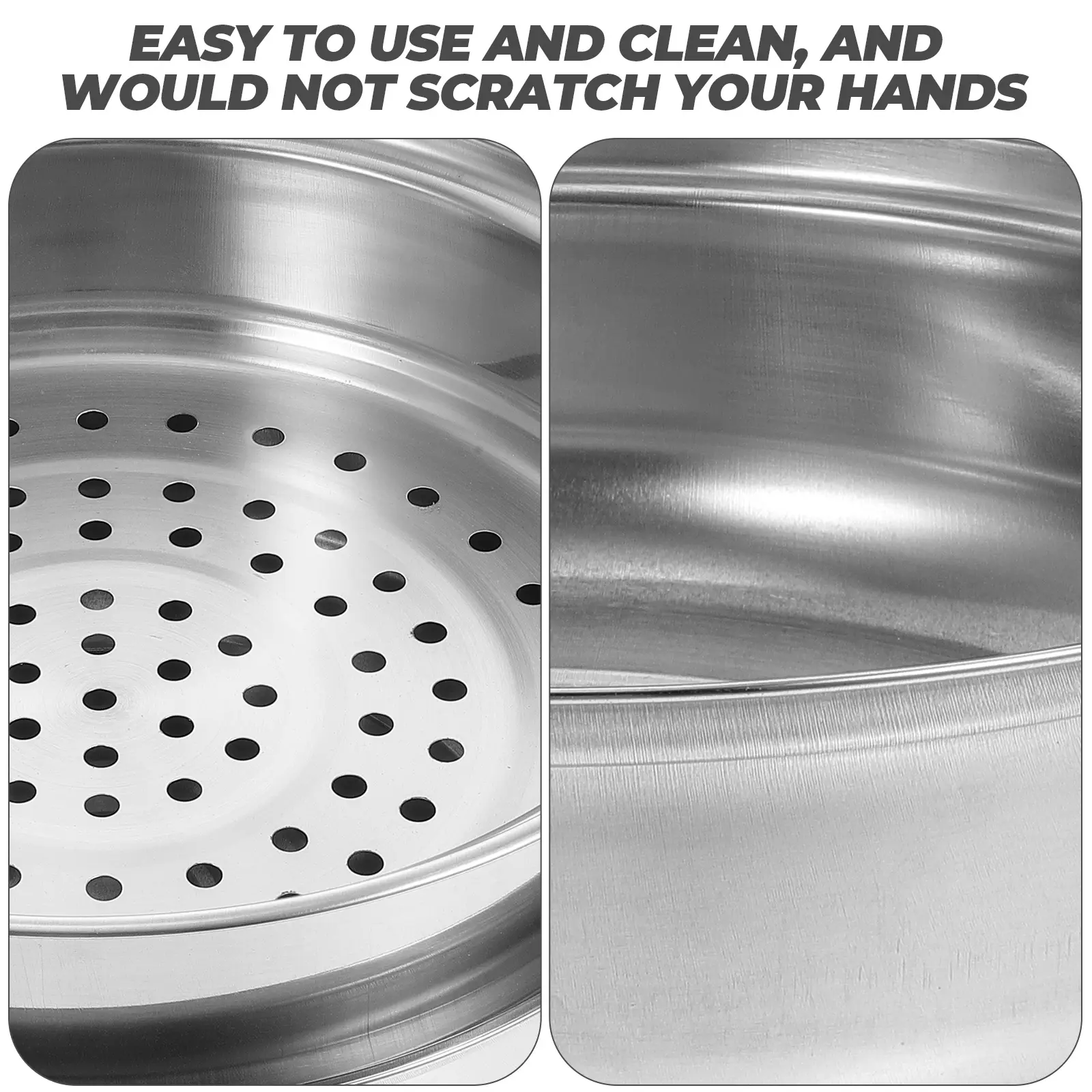 Thick Double Layer Food Pot Household Kitchen Steam Pot Stainless Steel Steamer Multi Functional Cooking Steaming Tool Vegetable