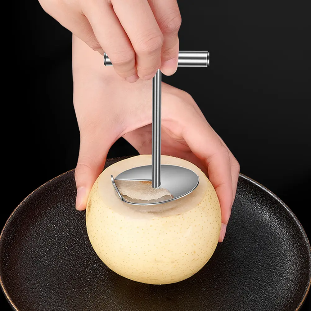 Stainless Steel Fruit Corer Tool Metal Pear Apple Remover Supply Fruits Hole Digger Easy Clean Long Lasting