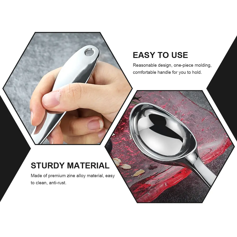 Premium Zinc Alloy Ice Cream Scoop Anti-Rust Fruit Ball Tool Dessert Scooper for Home Cake Shop Melon Meatballs Sorbet Maker