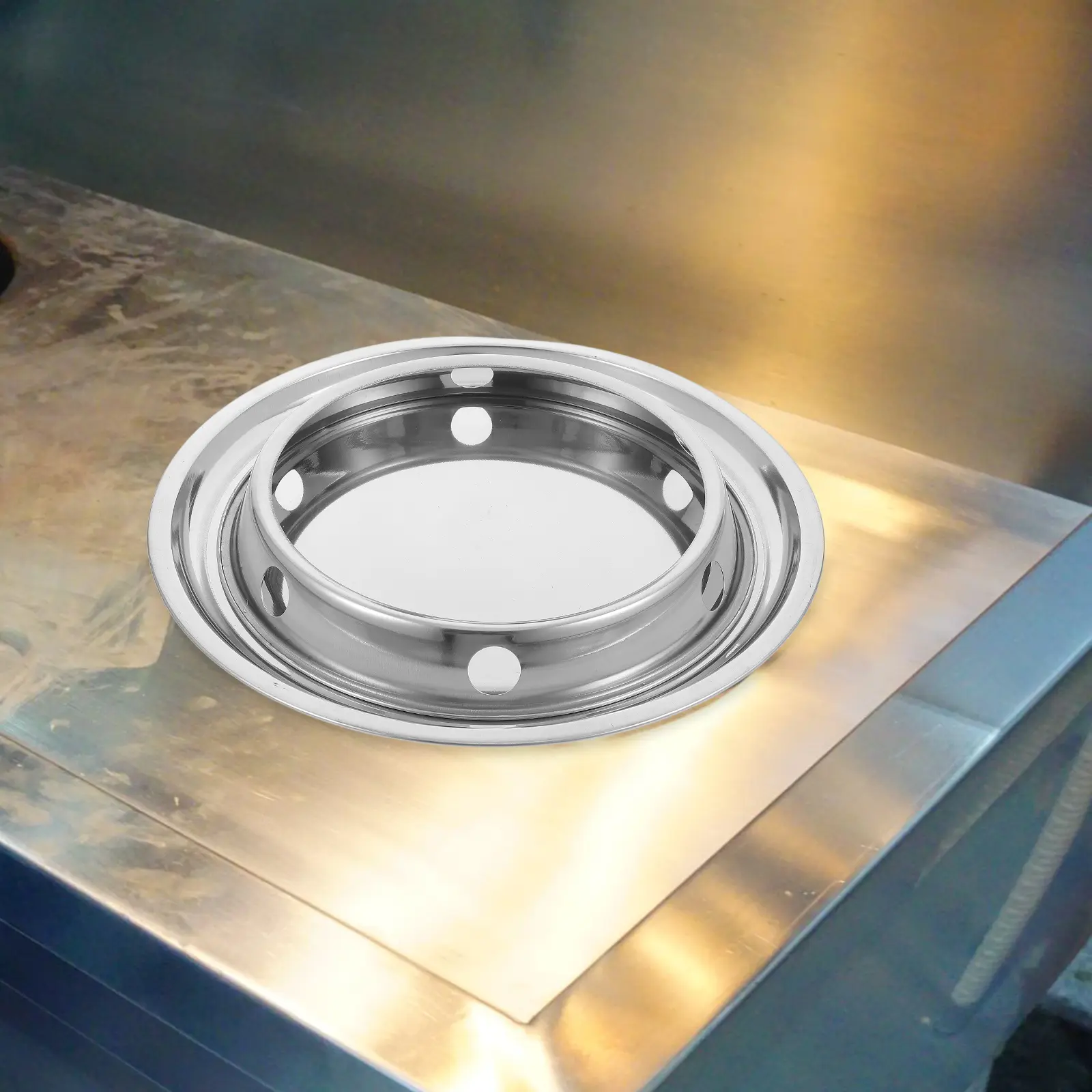 Sturdy Stainless Steel Wok Pot St 24cm 26cm Reusable Pan Holder for Gas Hob Camping Countertop Kitchen Restaurant