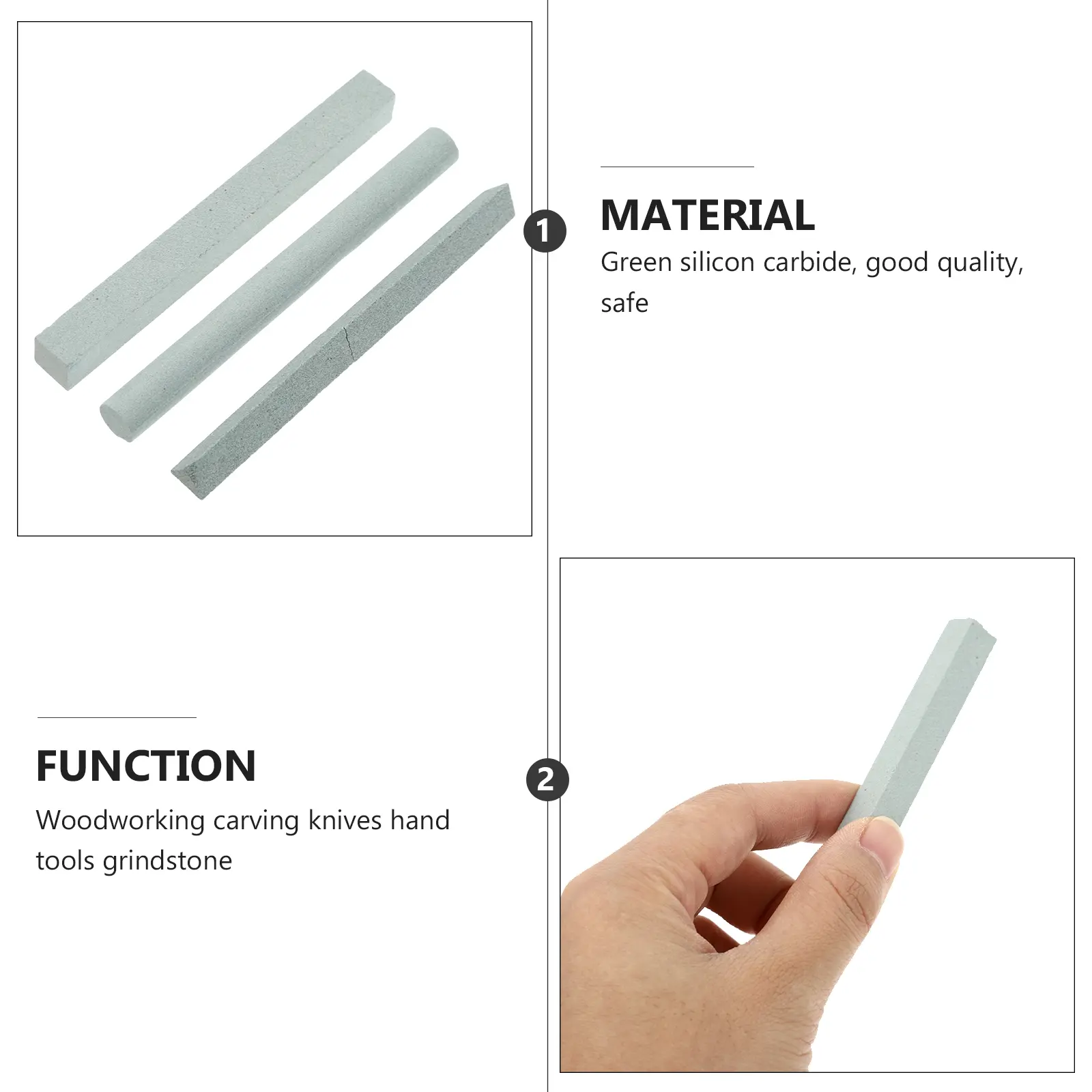 Carbide Grinding Stones Set For Home Sharpening Tools Three Shapes Sharpener Tool Abrasive Accessories
