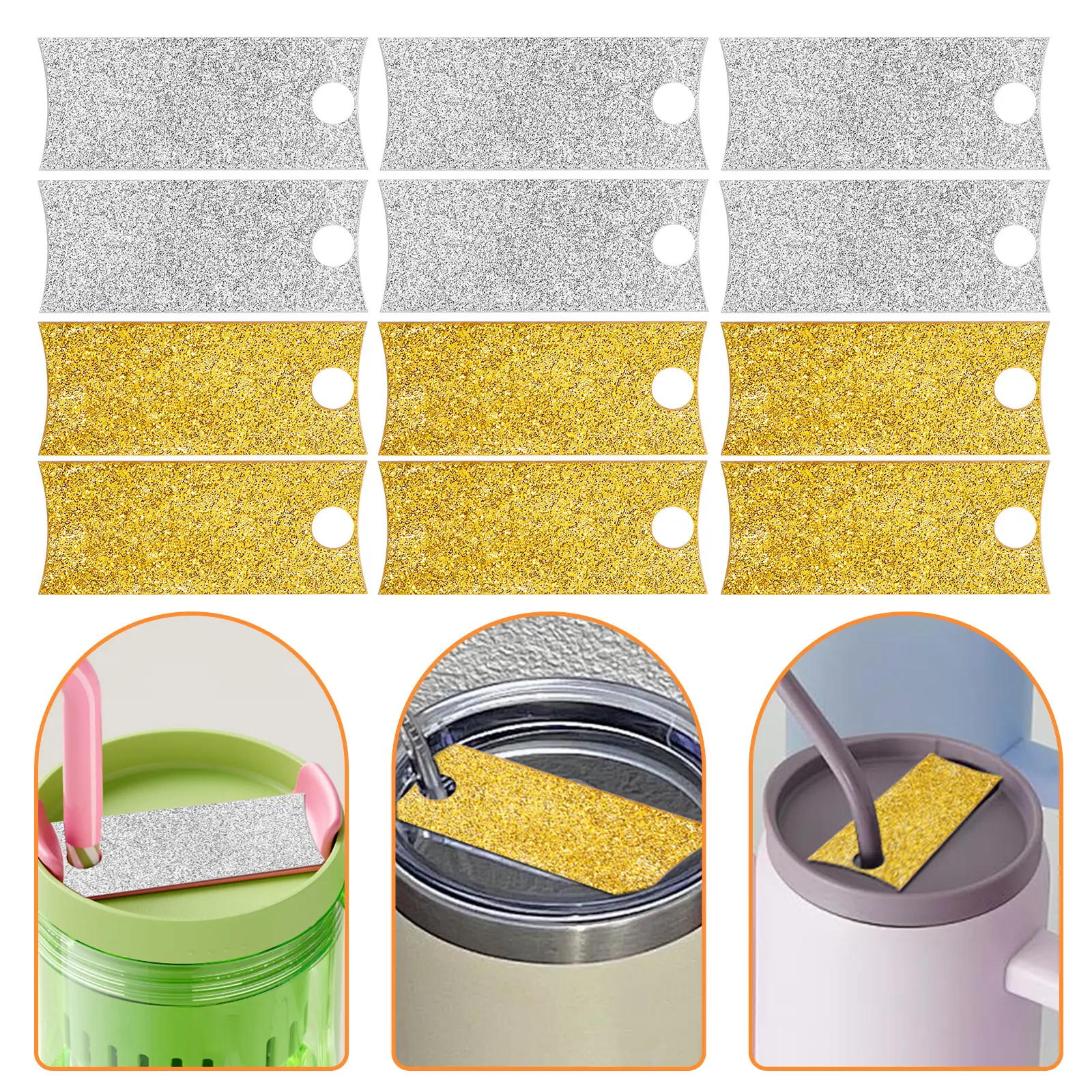 12Pcs Acrylic Bottle Cap Nameplate Decor Tumbler Name Plate Blank Name ID Plate For Cup Water Bottle Lid Name Card Ornament