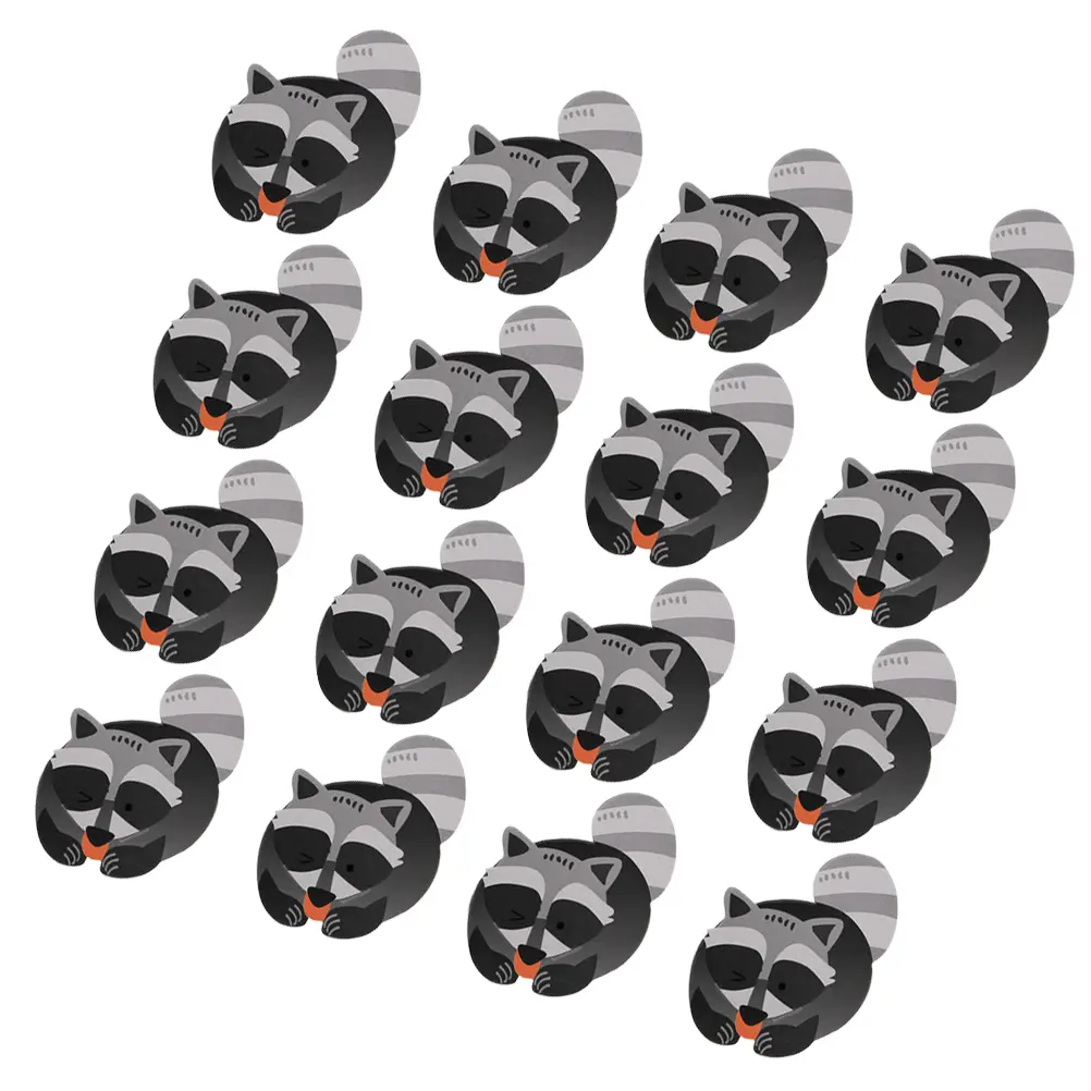 100pcs Lollipop Wrapping Cards Premium Paper Raccoon Pattern Candy Holder Party Wedding Decoration Sweet Wrap