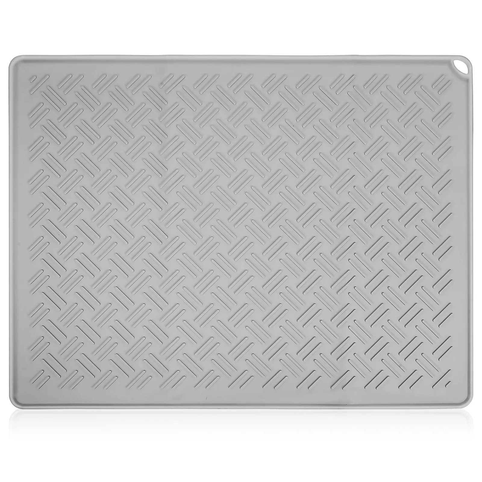 Silicone Draining Drying Mats Counter Dish Drain Mat Grey Fast Drying Dish Mat Non Slip Heat Resistant ganizer