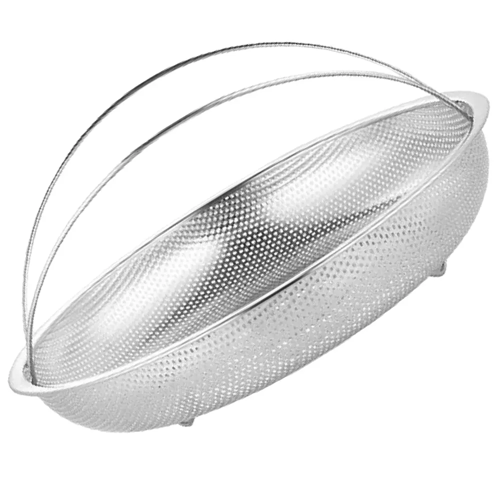 Stainless Steel Steamer Food Basket Vegetable for Vegetables Rack with Carrying Handle Noodle Boiling Rice Pot Holder
