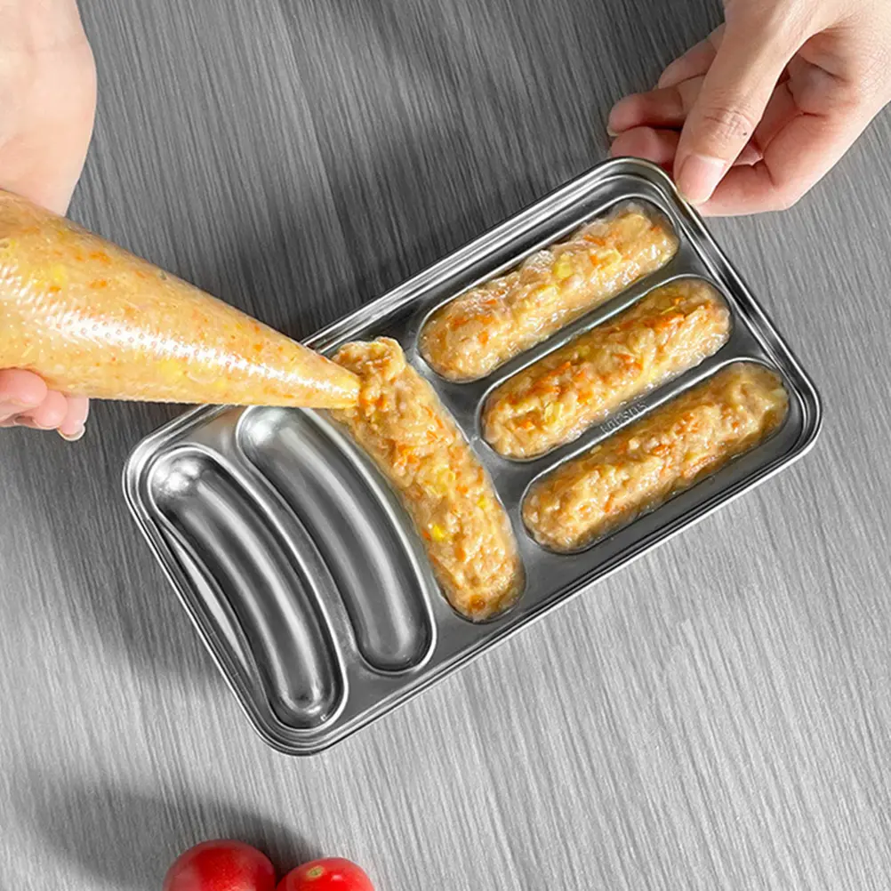 Food Supplement Mold Baking Bun Molds for Homemade Hot Dog Bread Pan Stainless Steel Self