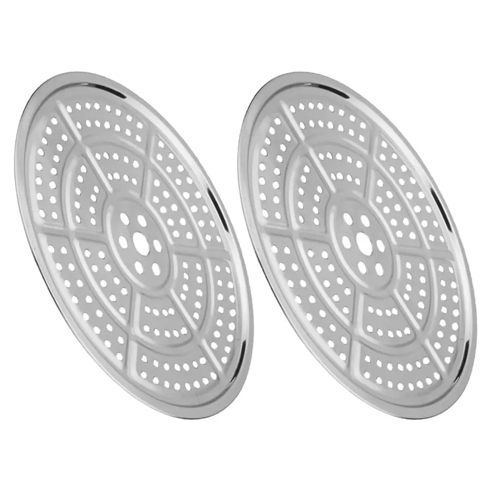 2pcs Stainless Steel Steaming Tray Strong Kitchen Utensils For Rice Cooker Steam Cooker Easy Clean Household Cookware