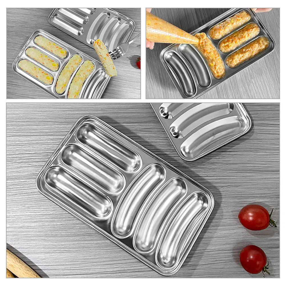 Food Supplement Mold Baking Bun Molds for Homemade Hot Dog Bread Pan Stainless Steel Self