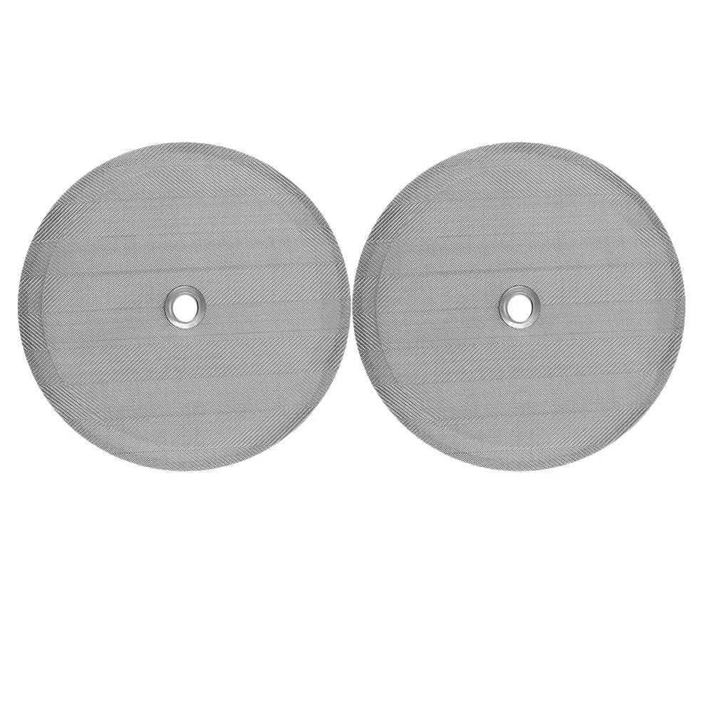 2pcs 100mm Stainless Filter Method Pressure Pot Coffee Filter Coffee Pot Accessories Coffee Funnel (Silver)