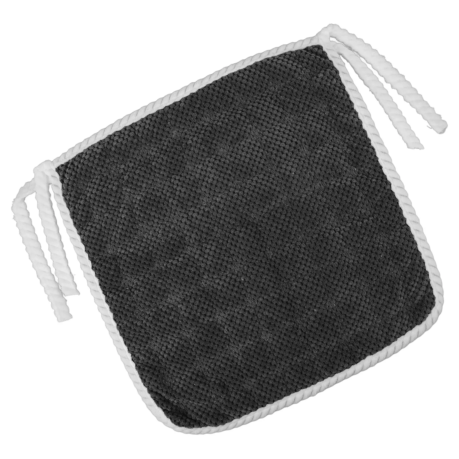 Warm Seat Cushions Thickened Polyester Fiber Nonslip Design Easy Clean Chair Pad Car Seats Dark Grey Padded Mat Automotive